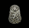 Vintage Taxco Sterling Silver Applied Work Thimble, Ornate Silver Thimble Taxco Mexico 1940-50