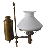 Estate Brass Student Kerosene Lamp Electrified Needs Rewiring c1880s - Premier Estate Gallery 1