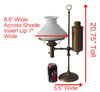 Estate Brass Student Kerosene Lamp Electrified Needs Rewiring c1880s