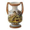 Vintage Talavera Art Pottery Handled Vase Urn with Running Deer Great Spanish Southwestern Decor - Premier Estate Gallery