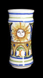 Antique Spanish Talavera Earthenware Sun Vase Polychrome Glaze c1900 - Premier Estate Gallery 1
