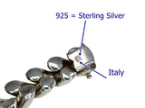 Estate Modernist Sterling Silver Bracelet Italy 46.4 grams Bold Links