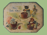 Vintage Three Little Kittens Cote D'Or Chocolate Tin England c1940, Vintage Nursery Rhyme Decor