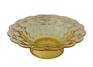 Vintage Yellow Tiara Indiana Constellation Flared Console Bowl c1970, Great Yellow MCM Decor - Premier Estate Gallery 