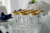 Vintage Tiffin Rambler Rose Gold Trim Liquor Stemware X12 Optic Glass 15042 Stem - Premier Estate Gallery