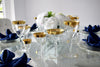 Vintage Tiffin Rambler Rose Gold Trim Liquor Stemware X12 Optic Glass 15042 Stem - Premier Estate Gallery 5