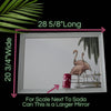 Turner Art Deco Style Flamingos Wading Mirror 28X20 inch, 1950s Pink Flamingo Framed Mirror by Turner, Coastal Decor, Florida Decor, Palm Beach Style