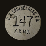 Vintage U.S. Engineering Company 147 Kansas City MO Employee Badge c1930 - Premier Estate Gallery