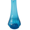 MCM Smith Glass Simplicity Peacock Blue Swung Vase 19 1/4", Vintage Tall Swung Art Glass Vase Turquoise Smith Glass c1960