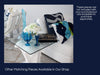 1960s Viking Art Glass Epic Bluenqiue Table Lighter 6 Petal, MCM Viking Epic Bluenique Table Lighter