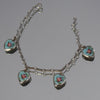 Estate Art Deco Guilloche Enamel Hearts Charm Bracelet Sterling Silver 6 1/4" - Premier Estate Gallery