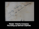 US Military WWII Signal Corp Photograph Infantry Rounding Up Germans