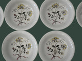 Discontinued Wedgwood Country Lane Coupe Cereal Bowls X10 Honeysuckle Florals Farmhouse Country Porcelain Dinnerware - Premier Estate Gallery