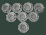 Wedgwood Etruria Country Lane Teacups and Saucers Perfect Farmhouse Country Set of 8