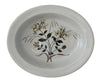 Estate Wedgwood Etruria Country Lane Oval Serving Bowl Honeysuckle Florals Maroon Green Yellow on Gray Dinnerware - Premier Estate Gallery  3