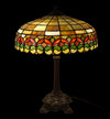 Art Nouveau Wilkinson Bronze Leaded Glass Lamp No. 515 Working Gorgeous Antique Lighting - Premier Estate Gallery