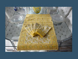 Yellow Ella Paisley Placement Dinner Napkin Set Vintage William Sonoma c1990s - Premier Estate Gallery 3