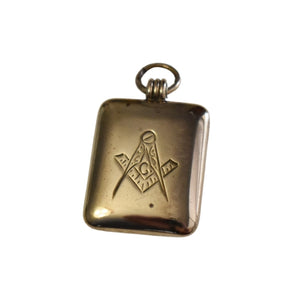 Antique Masonic Watch Fob Locket Gold Filled Engraved NA - Premier Estate Gallery