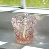 Vintage Pink Carnival Glass Toothpick Holder by Imperial Glass Iridescent Pink Decor