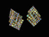 Vintage AB Rhinestone Jewelry Set Brooch Earrings Geometric MOD - Premier Estate Gallery
 - 3