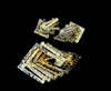 Vintage AB Rhinestone Jewelry Set Brooch Earrings Geometric MOD - Premier Estate Gallery
 - 5