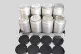 Anodized Aluminum Spice Tin Set with Rack Vintage