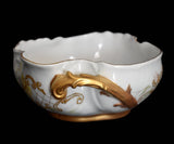 19th Century Haviland French Limoges Marseille Style One Handle Serving Bowl Heavy Gold Trim Hand Painted - Premier Estate Gallery 1