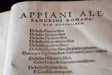Rare Roman Empire Book 1554 History of Appian of Alexandra Latin Basilee Froben