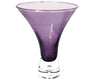 Modern Art Glass Cocktail Glasses X3 Multi Color Funnel Shape - Premier Estate Gallery 4