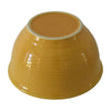 Vintage Farmhouse Pottery Ribbed Mixing Bowl in Spicy Yellow - Premier Estate Gallery 1