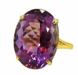 Huge Amethsyt Ring 14k Gold 14 Carats of Purple Gemstone Vintage - Premier Estate Gallery
 - 1