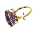 Huge Amethsyt Ring 14k Gold 14 Carats of Purple Gemstone Vintage - Premier Estate Gallery
 - 7