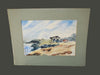 Vintage Asian Landscape Watercolor Painting Signed J. Drew Unframed 15X11 - Premier Estate Gallery
