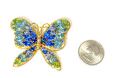 Vintage Butterfly Rhinestone Brooch Napier Blues and Green Large - Premier Estate Gallery
 - 4