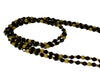 1920s Flapper Czech Glass Beads Necklace Long Black and Gold