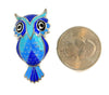 Vintage Sterling Silver Owl Brooch Enamel - Premier Estate Gallery