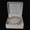 14k Blush Freshwater Pearl Jewelry Set NOS Necklace Bracelet Earrings