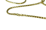 14k Gold Box Link Vintage Chain Long 31 inch Gold Chain 17.7g