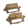Victorian Brass Apothecary Drawer Pulls X2 Victorian Era Hardware Gold Decor Antique Hardware - Premier Estate Gallery