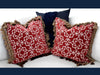 Vintage Designer Brocade Crimson Throw Pillows Cases & Down Feather Pillows Nina Campbell - Premier Estate Gallery 1