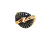 Bronze Love Knot Ring with Pave Sapphires Contemporary Vintage Italy - Premier Estate Gallery
 - 3