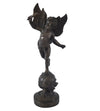 19th Century Bronze Cherub Holding Torch on Celestial Globe Statue in the likeness of Emile Bruchon - Premier Estate Gallery