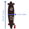 Santa Cruz Sugar Skull 43.5" Pintail Longboard Cruzer Skateboard USED Estate Find