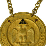 Vintage Brass Masonic Medal Madison WI Consistory 32nd 33rd Degree Scottish Rite - Premier Estate Gallery  2