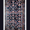 Estate Antique Persian Malayer Rug Runner Hand Knotted Coral Navy Periwinkle c1920 - Premier Estate Gallery 2