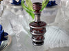 Vintage Bohemian Amethyst Glass Decanter Silver Overlay Dessert Wines Cordials