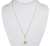 Estate 14k Gold Citrine Diamond Drop Necklace Gemstone Necklace  - Premier Estate Gallery 1