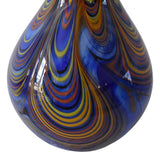 Fantastic MURANO Art Glass Vase Cobalt Blue with Orange Yellow Draping Highly Saturated MCM - Premier Estate Gallery 1