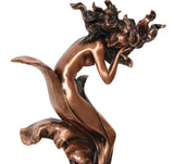 Estate Copper Cast Art Neauveau Style Nymph Nude Statue Sculpture - Premier Estate Gallery 2
