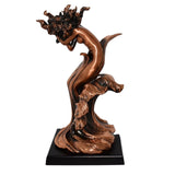 Estate Copper Cast Art Neauveau Style Nymph Nude Statue Sculpture - Premier Estate Gallery 4